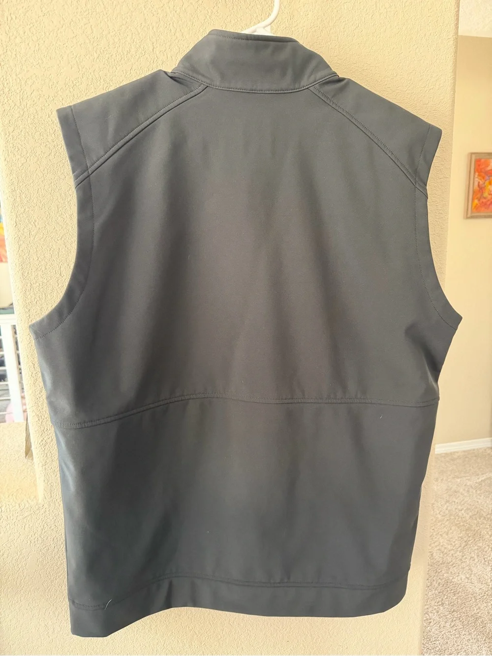 Simms Black Men's Softshell Vest with Zip Chest Pocket